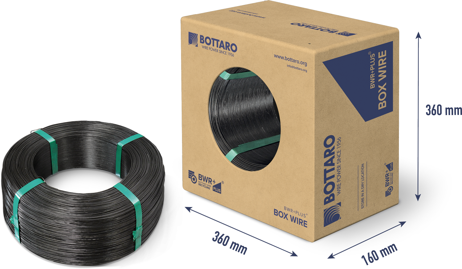 Bottaro Filo Riciclo Box Wire Misure