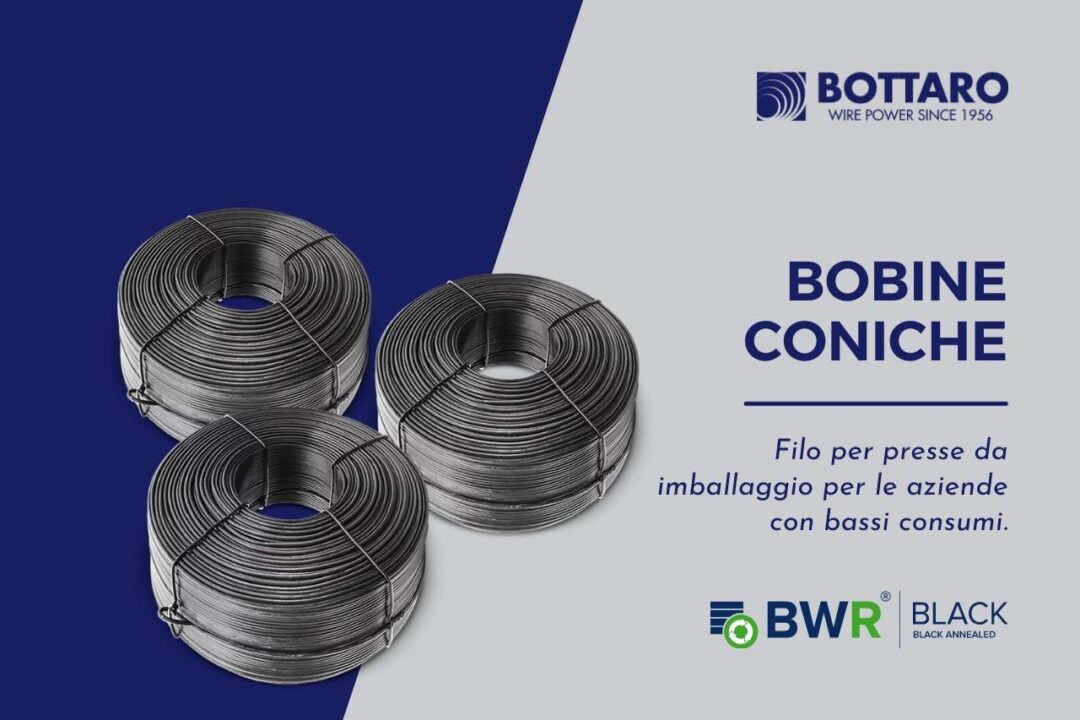 Bobine coniche di filo cotto nero