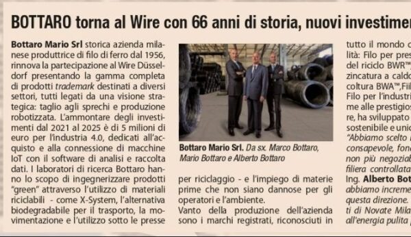 Bottaro News Articolo Sole 24 Ore