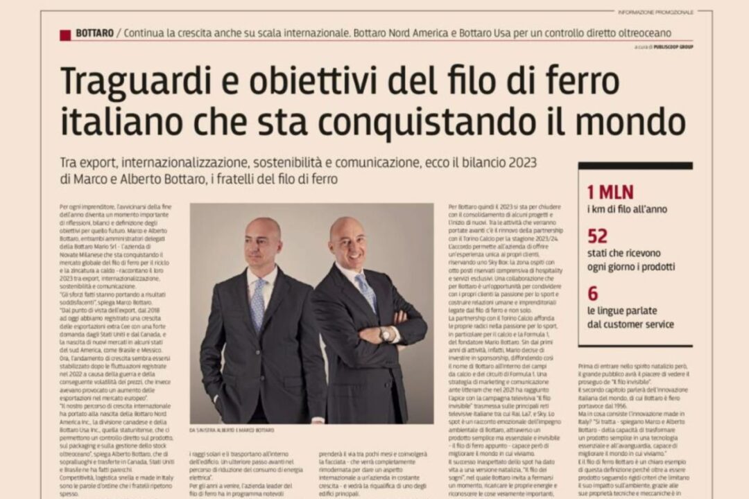 Traguardi e obiettivi del filo di ferro italiano che sta conquistando il mondo